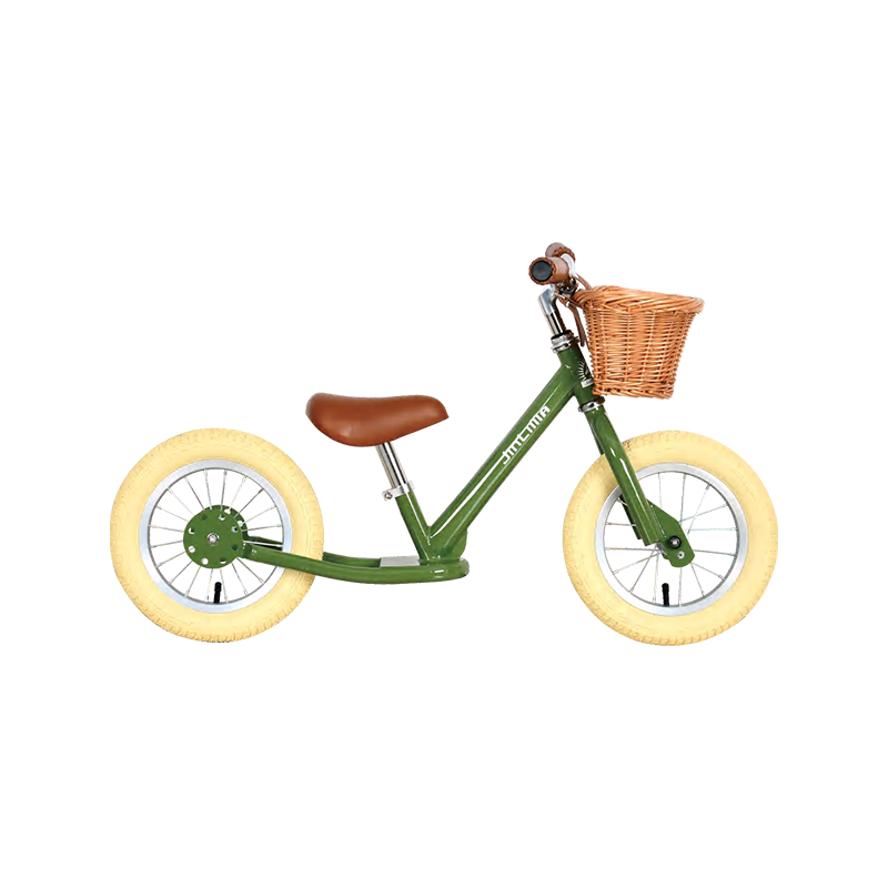 HyB-003 12 "Green at Dilaw Walang Pedals Flexible Balance Bike